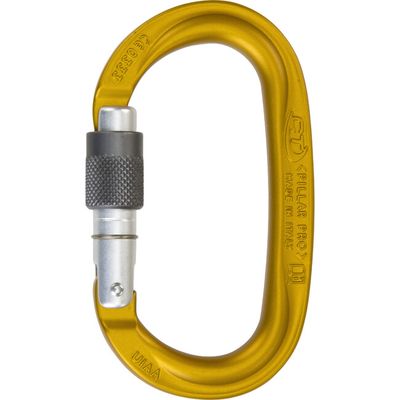 Climbing Technology Pillar Pro SG screw gate - Yellow/Grey