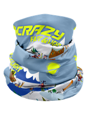 Мультифункціональний шарф Crazy Idea Neck Gaiter Light - чорна зебра